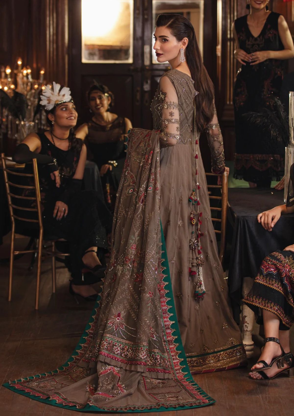 Formal Dress - Iznik - La Royale - Sabaism - IRC#5 available at Saleem Fabrics Traditions