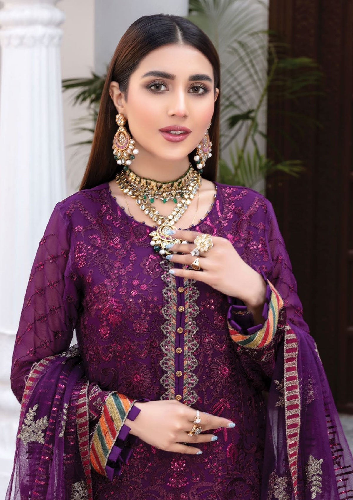 Formal Dress - Mah'e Rooh - Maribel - MM#808 available at Saleem Fabrics Traditions
