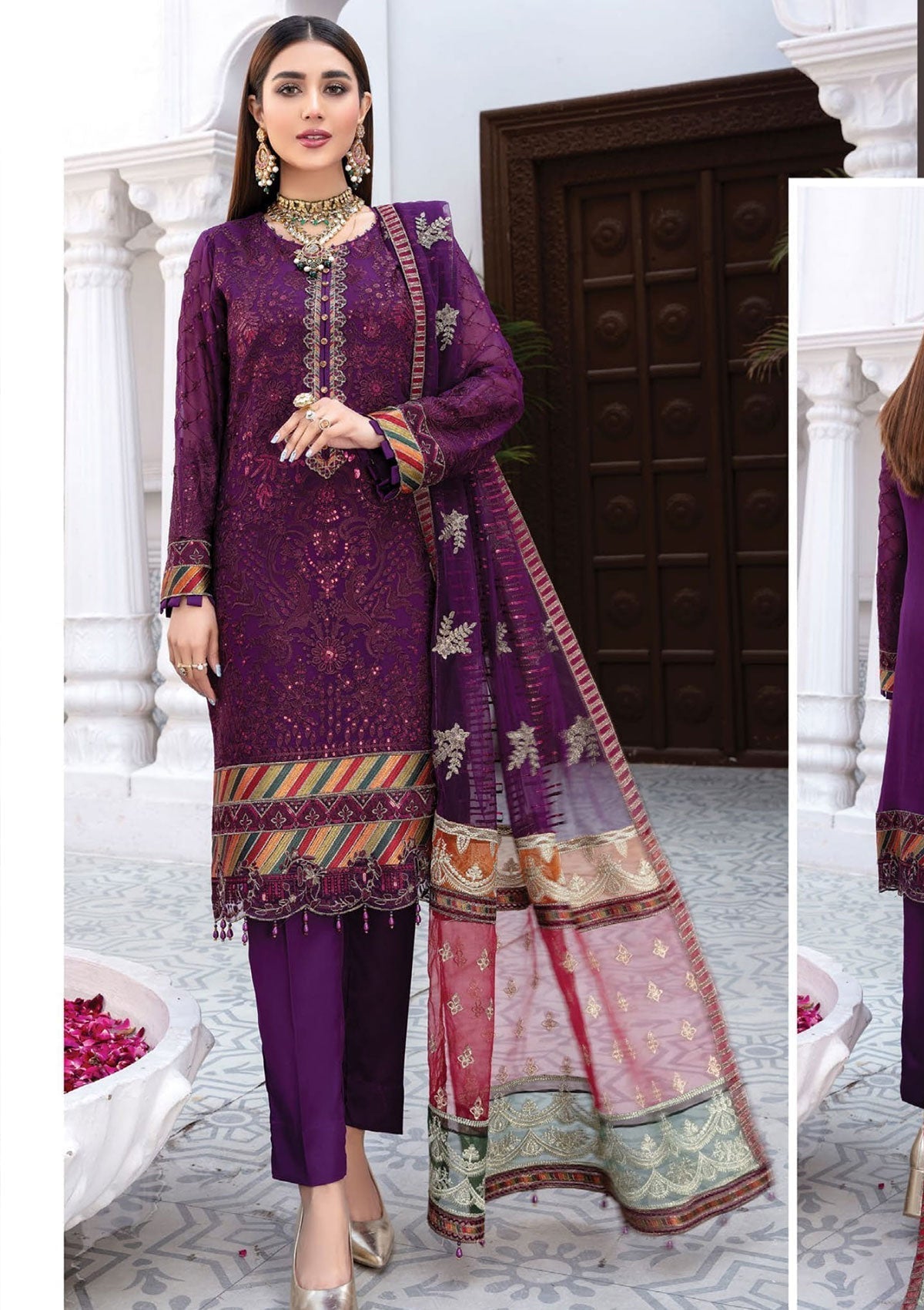 Formal Dress - Mah'e Rooh - Maribel - MM#808 available at Saleem Fabrics Traditions
