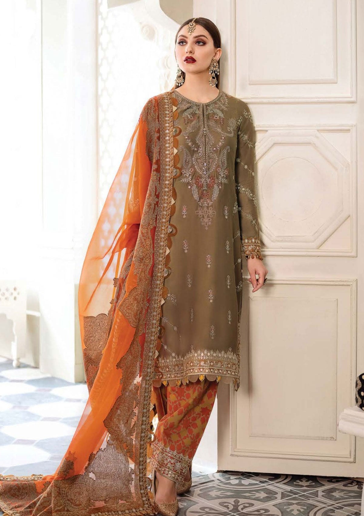 Formal Dress - Maria B - Sateen - MBC#3 available at Saleem Fabrics Traditions