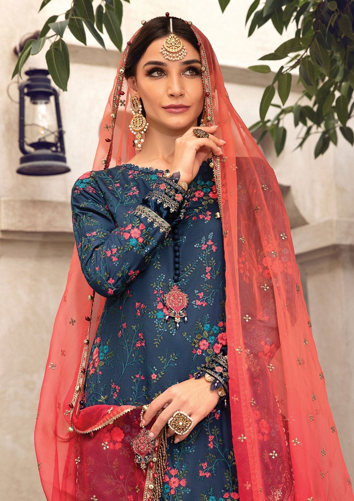 Formal Dress - Maria B - Sateen - MBS#5 available at Saleem Fabrics Traditions