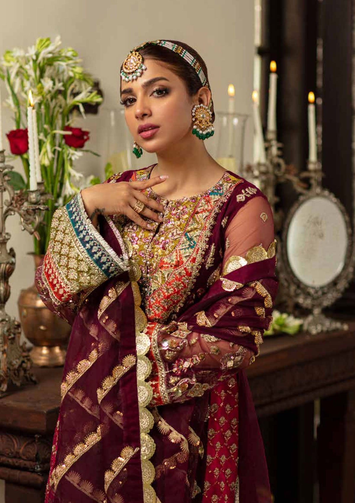 Formal Dress - Maryam Hussain - Gulab - Wedding - Zeenia available at Saleem Fabrics Traditions