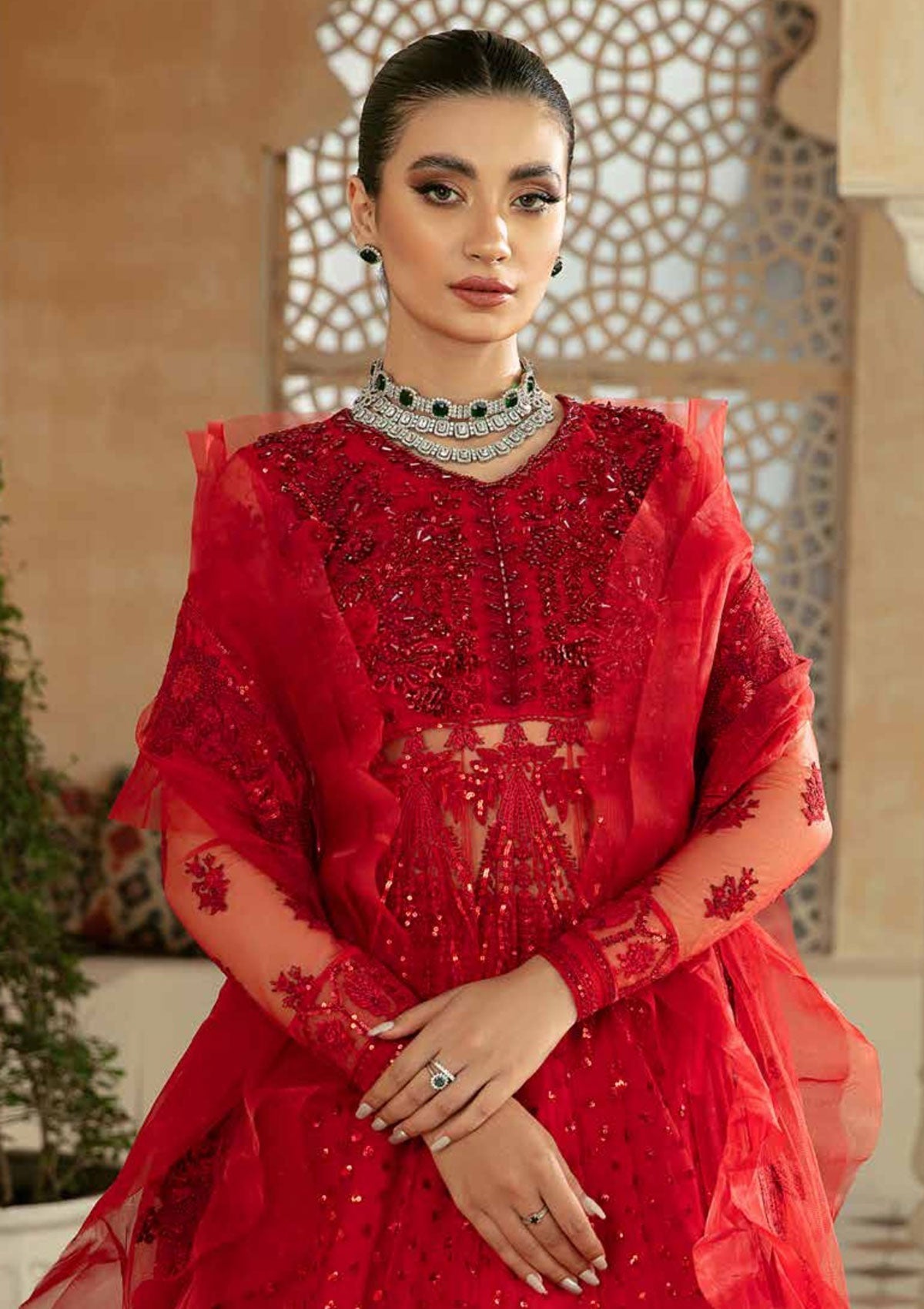 Formal Dress - Maryam Hussain - Marwa - Festive - GULAAB available at Saleem Fabrics Traditions