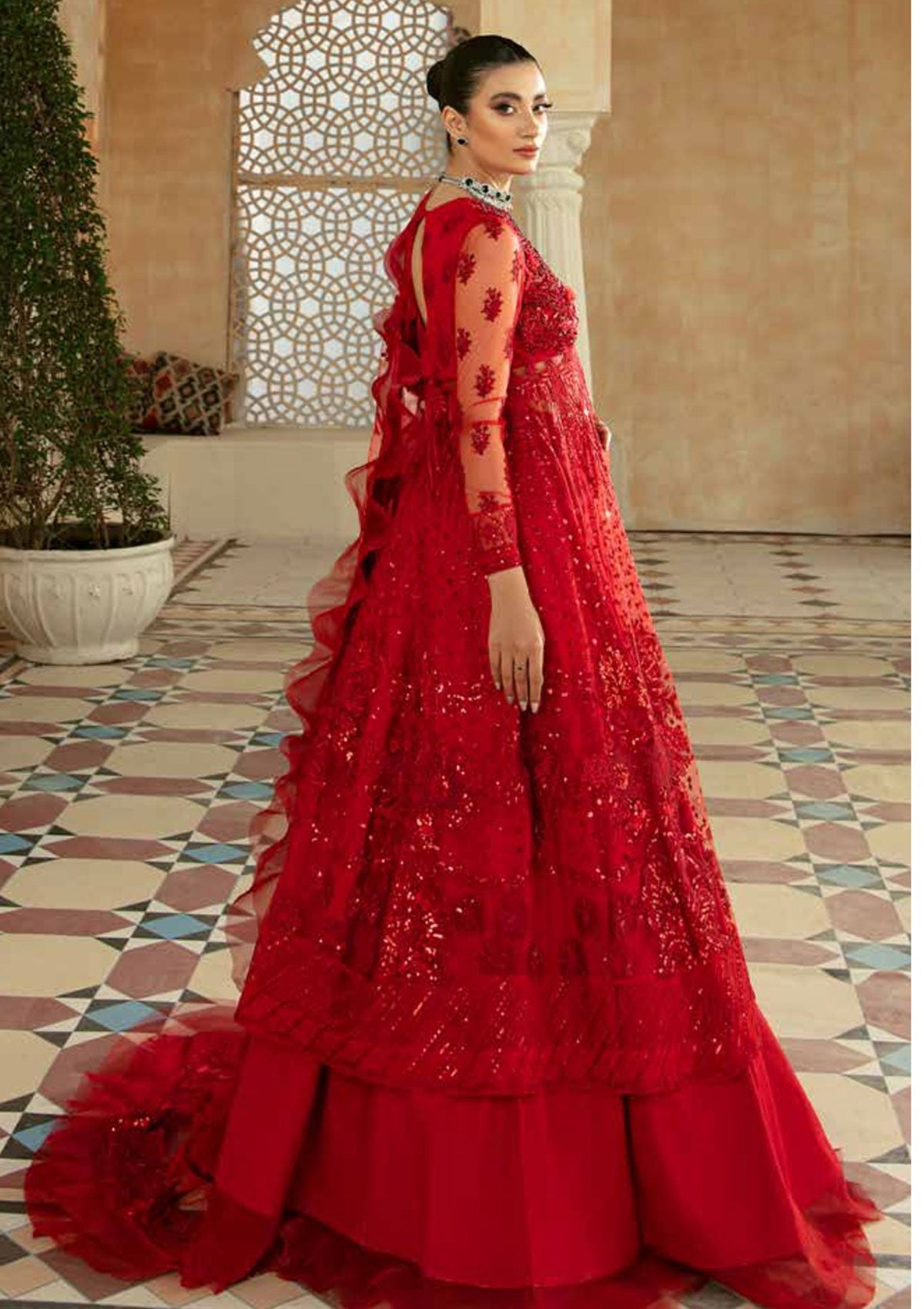 Formal Dress - Maryam Hussain - Marwa - Festive - GULAAB available at Saleem Fabrics Traditions