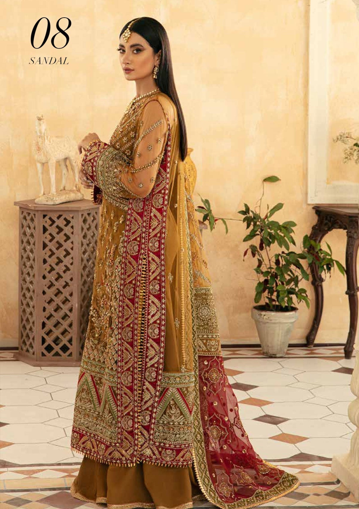 Formal Dress - Maryam Hussain - Marwa - Festive - SANDAL available at Saleem Fabrics Traditions