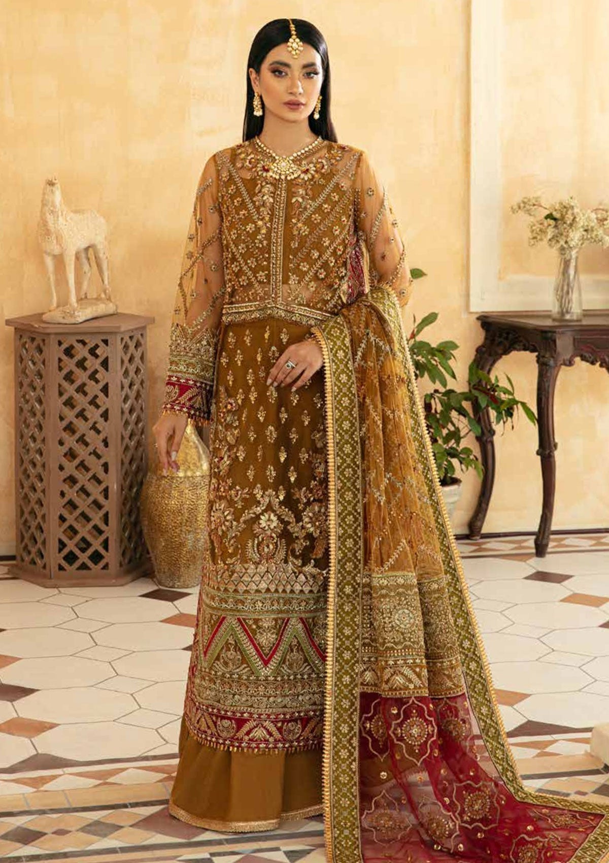 Formal Dress - Maryam Hussain - Marwa - Festive - SANDAL available at Saleem Fabrics Traditions