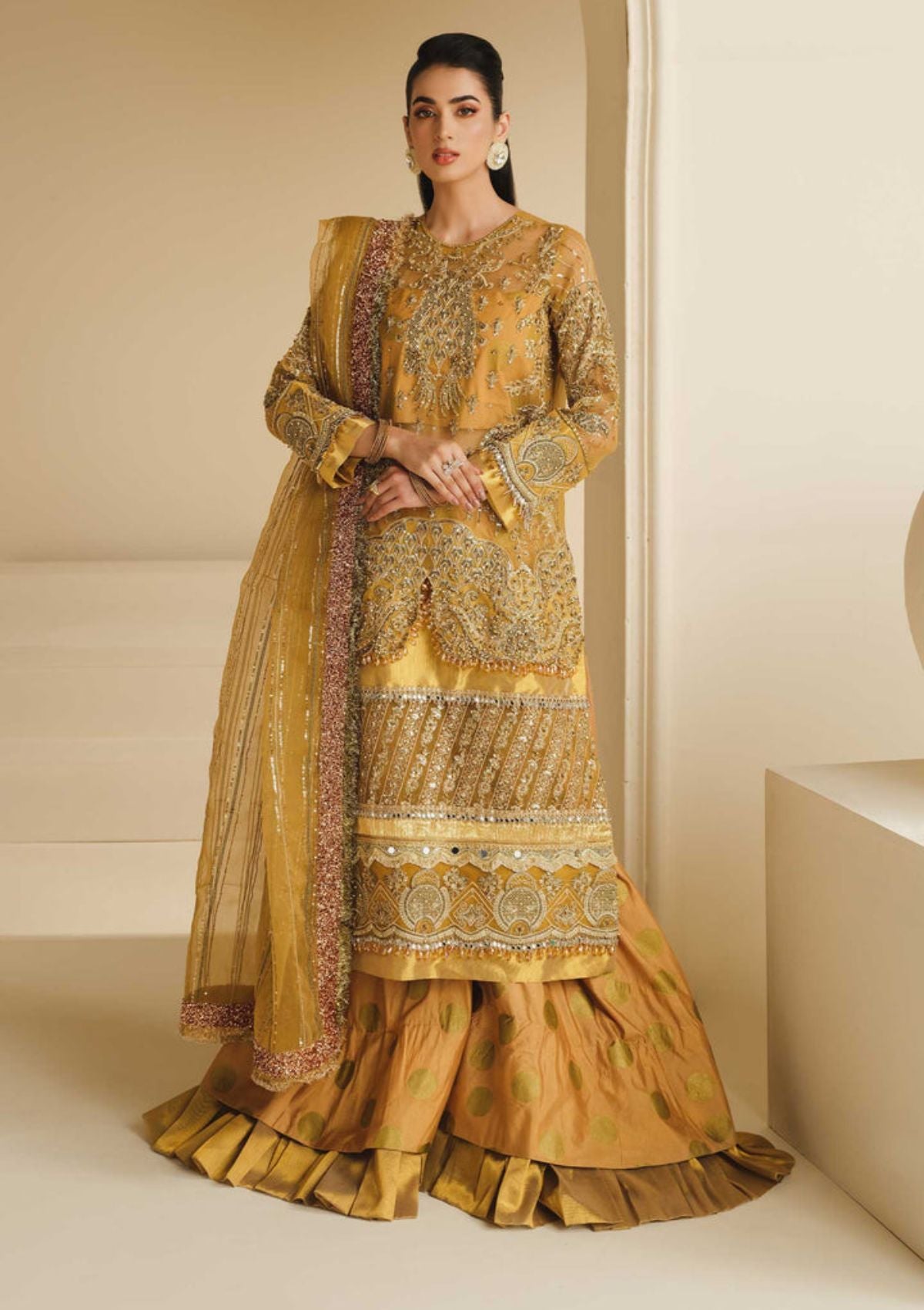 Formal Dress - Maryum and Maria - Khwaab - Luxury - MFD#87 available at Saleem Fabrics Traditions