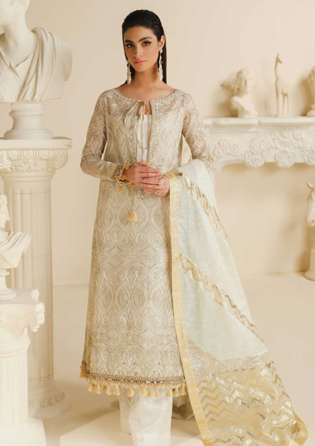 Formal Dress - Maryum and Maria - Khwaab - Luxury - MFD#88 available at Saleem Fabrics Traditions