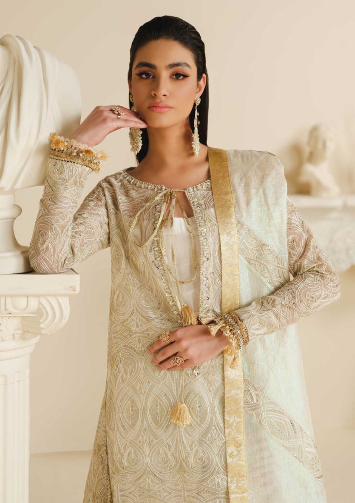 Formal Dress - Maryum and Maria - Khwaab - Luxury - MFD#88 available at Saleem Fabrics Traditions