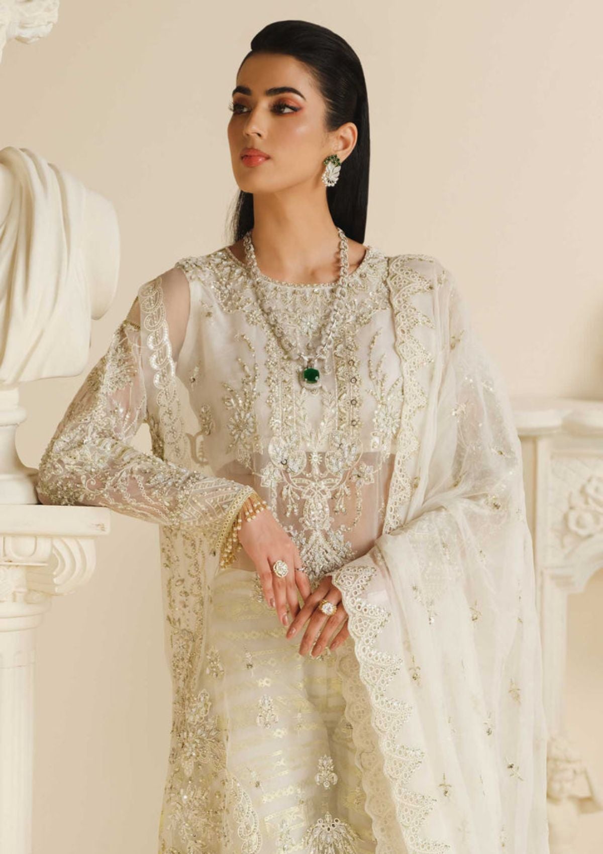 Formal Dress - Maryum and Maria - Khwaab - Luxury - MFS#0004 available at Saleem Fabrics Traditions
