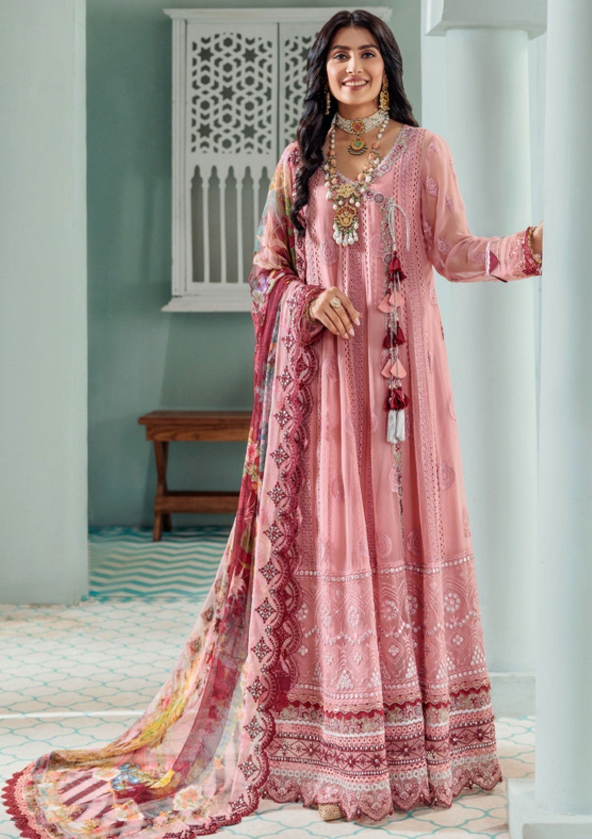 Formal Dress - Noor - Saadia Asad - Chiffon Laserkari - D#2 - Saleem ...