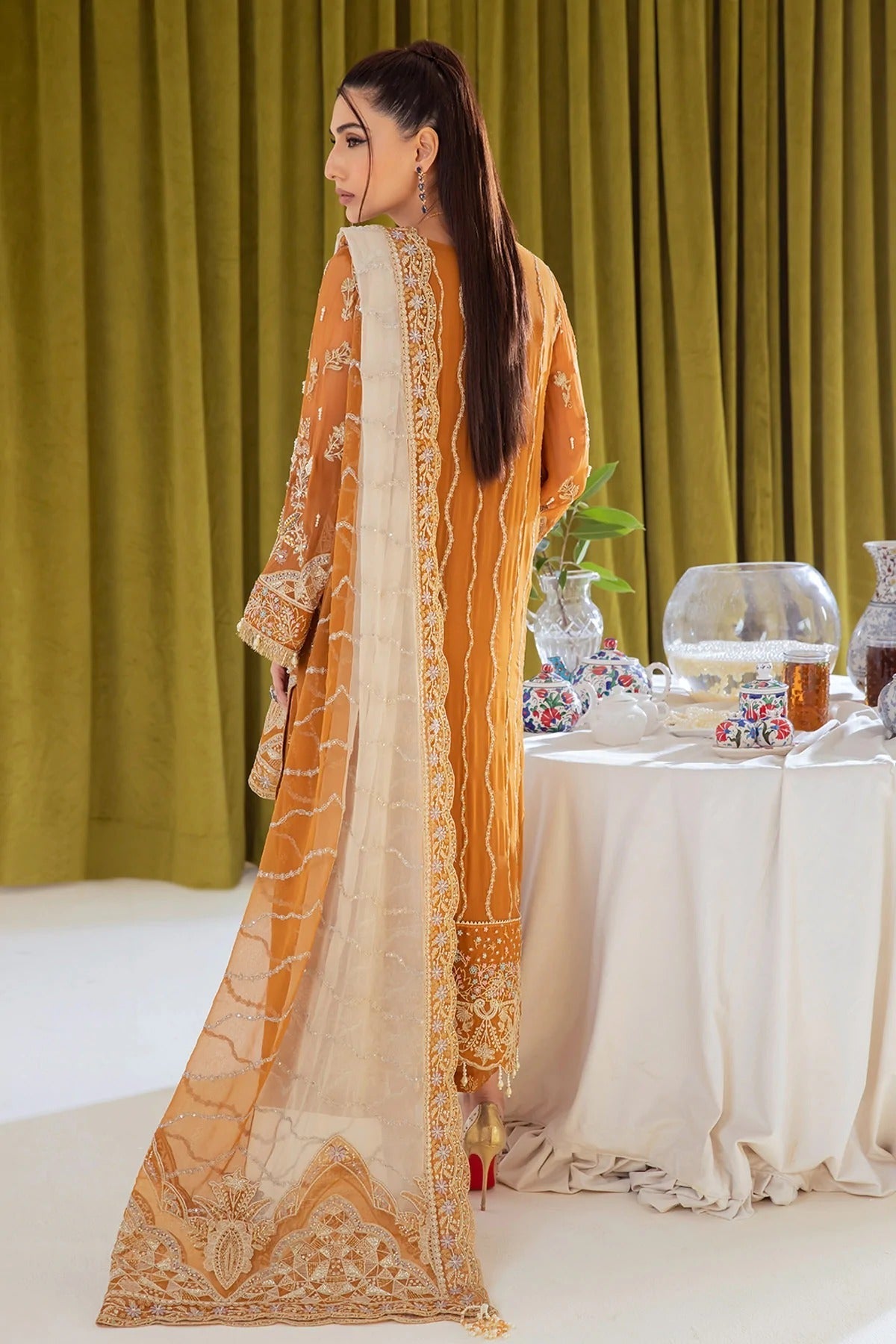 Formal Dress - Nureh - Elanora - Luxury Chiffon - NEL#11 available at Saleem Fabrics Traditions