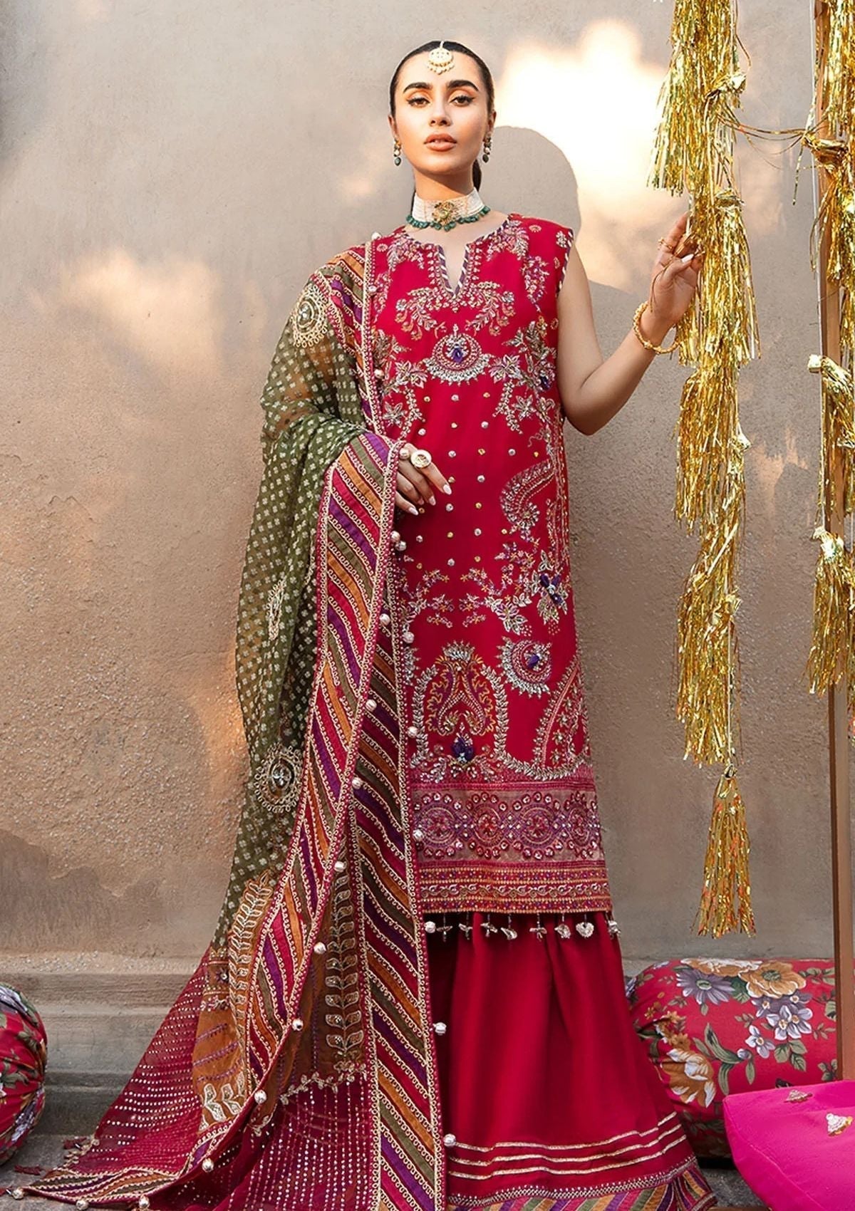 Formal Dress - Nureh - Jhoomro - Luxury - NL#34 available at Saleem Fabrics Traditions