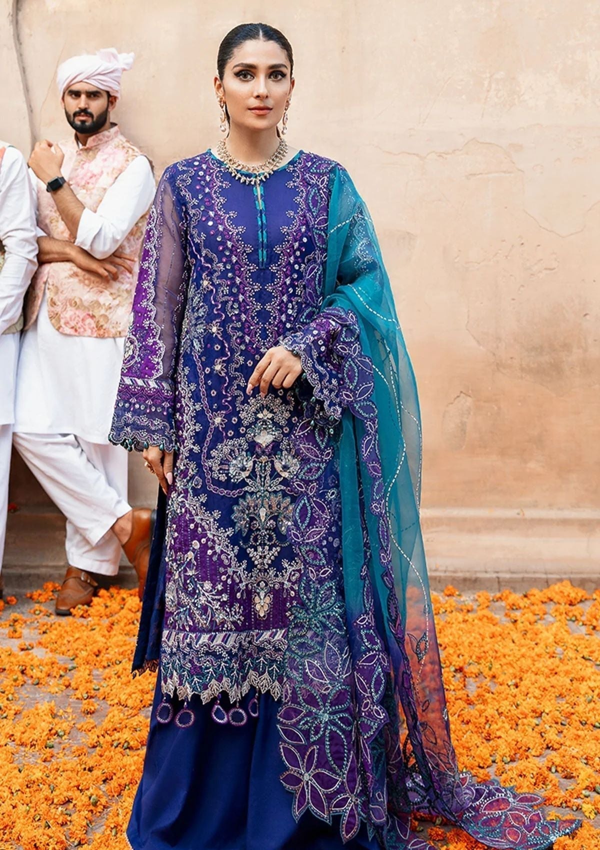 Formal Dress - Nureh - Jhoomro - Luxury - NL#38 available at Saleem Fabrics Traditions