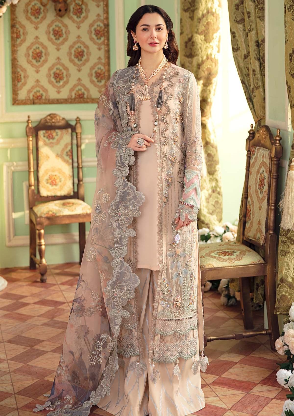 Formal Dress - Nureh - Luxury - ROSE CLAIRE - NL#30 available at Saleem Fabrics Traditions