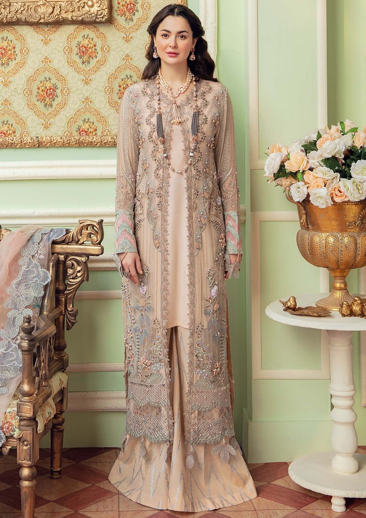 Formal Dress - Nureh - Luxury - ROSE CLAIRE - NL#30 available at Saleem Fabrics Traditions