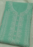 Formal Dress - Paper Cotton -  A/Work - 2 Pcs Suit - S Green - D04 available at Saleem Fabrics Traditions