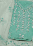 Formal Dress - Paper Cotton -  A/Work - 2 Pcs Suit - S Green - D06 available at Saleem Fabrics Traditions