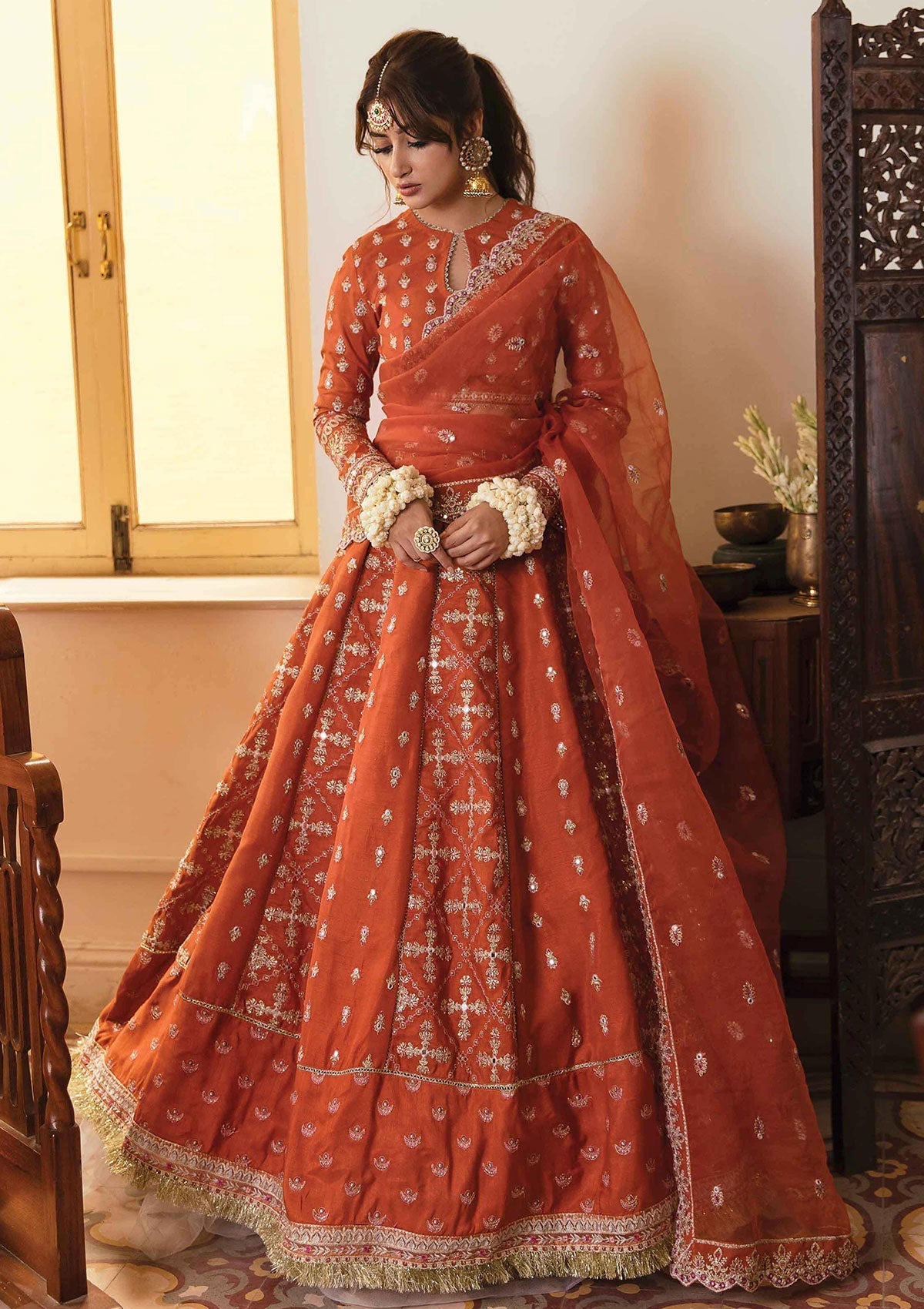 Formal Dress - Qalamkar - Khaab - V02 - Meher - NF#3 available at Saleem Fabrics Traditions
