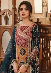 Formal Dress - Qalamkar - Khaab - V02 - Zarnish - NF#7 available at Saleem Fabrics Traditions