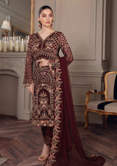Formal Dress - Ramsha - Chevron - Chiffon - V05 - A#507 available at Saleem Fabrics Traditions
