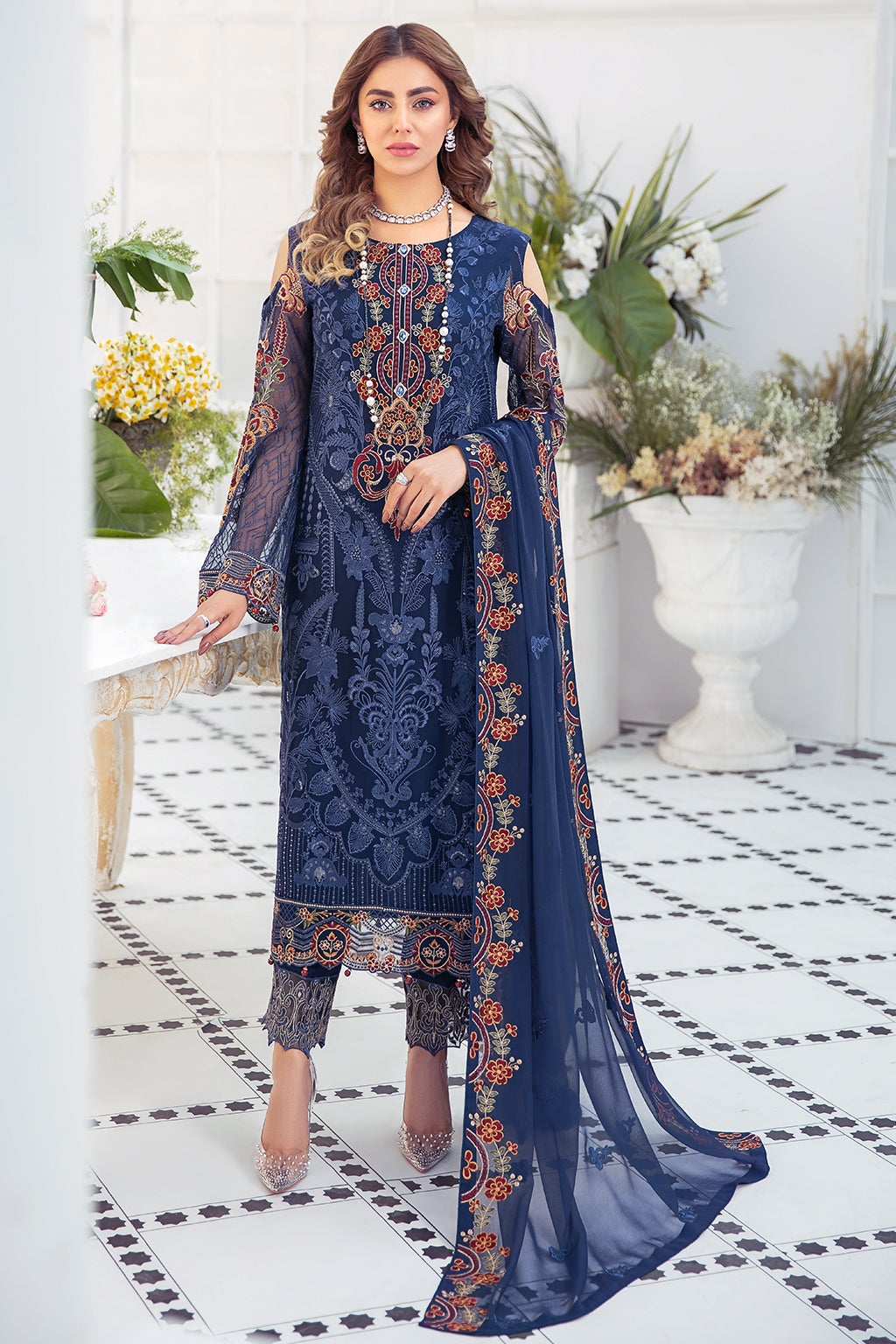 Formal Dress - Ramsha - Chiffon - V21 F#2104 available at Saleem Fabrics Traditions