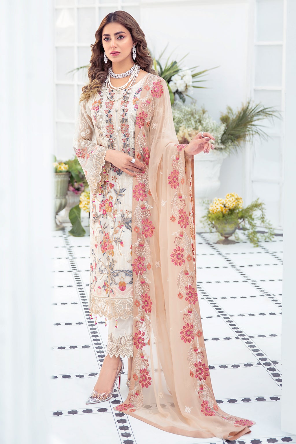 Formal Dress - Ramsha - Chiffon - V21 F#2109 available at Saleem Fabrics Traditions