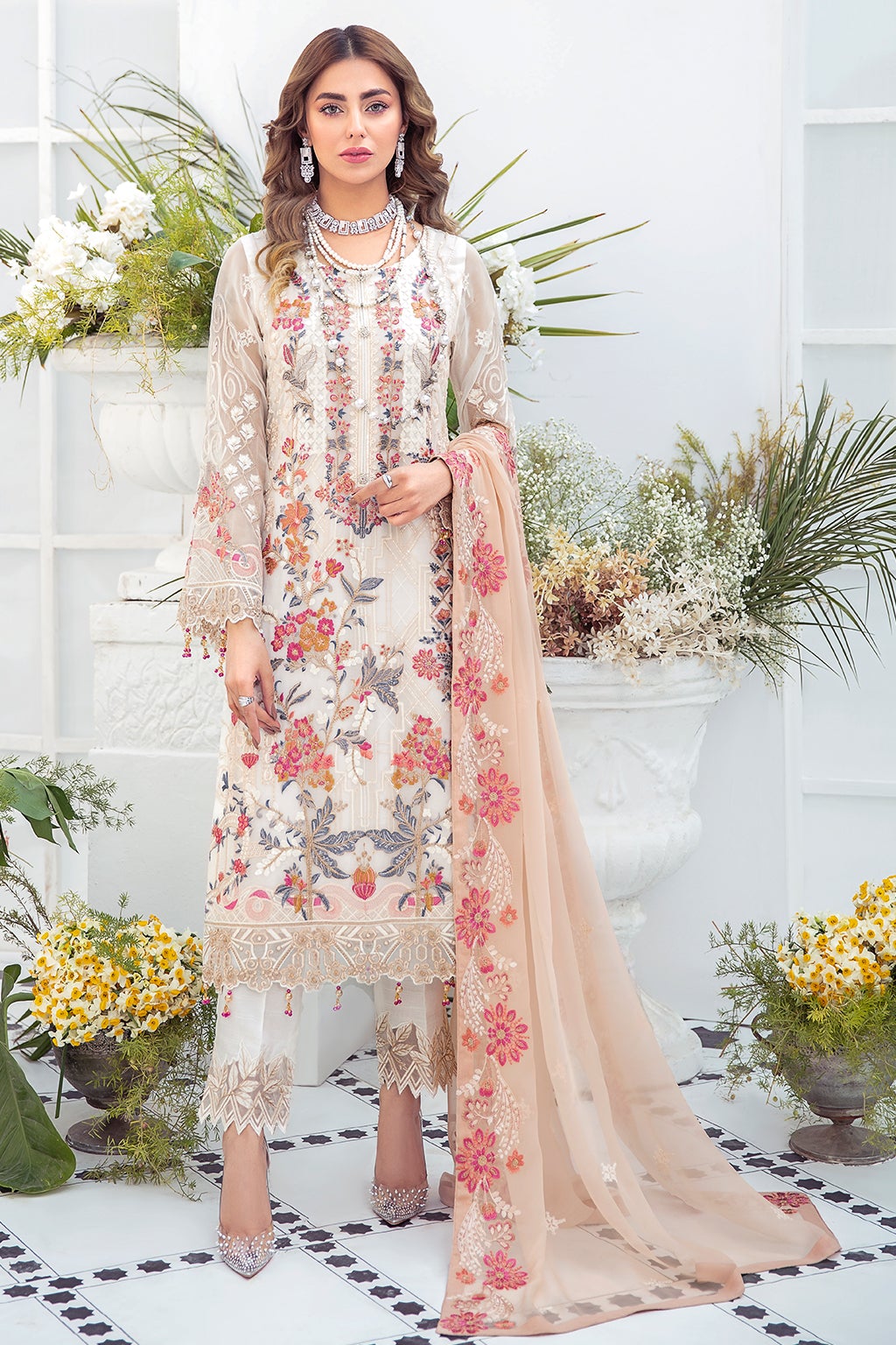 Formal Dress - Ramsha - Chiffon - V21 F#2109 available at Saleem Fabrics Traditions