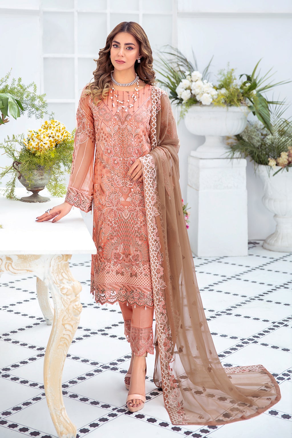 Formal Dress - Ramsha - Chiffon - V21 - F#2112 available at Saleem Fabrics Traditions