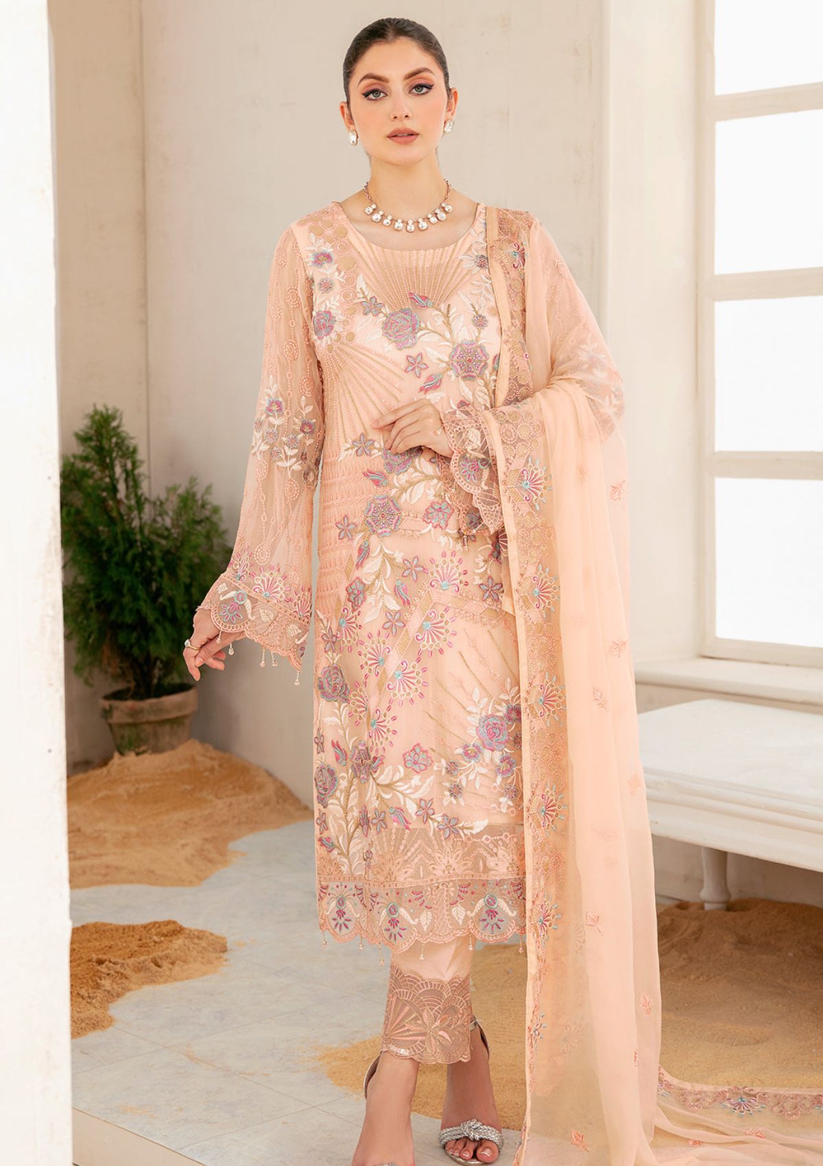 Formal Dress - Ramsha - Chiffon - V22 - F#2202 available at Saleem Fabrics Traditions