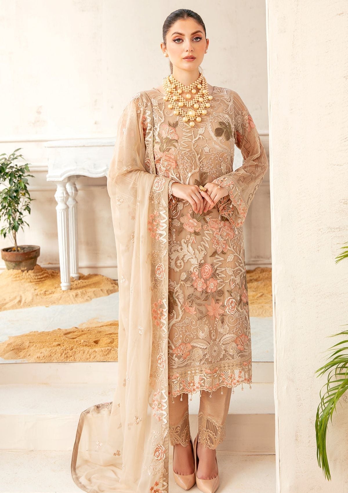 Formal Dress - Ramsha - Chiffon - V22 - F#2209 available at Saleem Fabrics Traditions