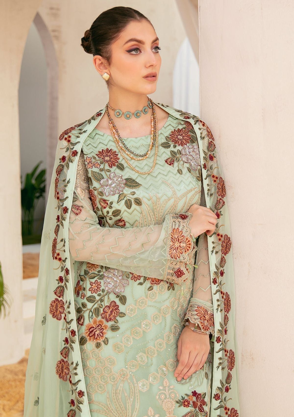 Formal Dress - Ramsha - Chiffon - V22 - F#2212 available at Saleem Fabrics Traditions