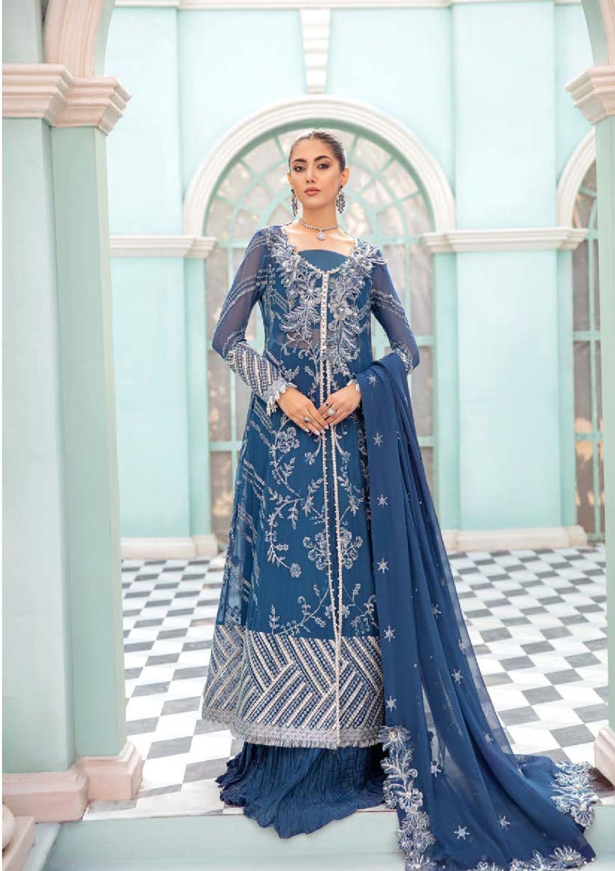 Formal Dress - Roheenaz - Kalidar - RCH-22-01 available at Saleem Fabrics Traditions