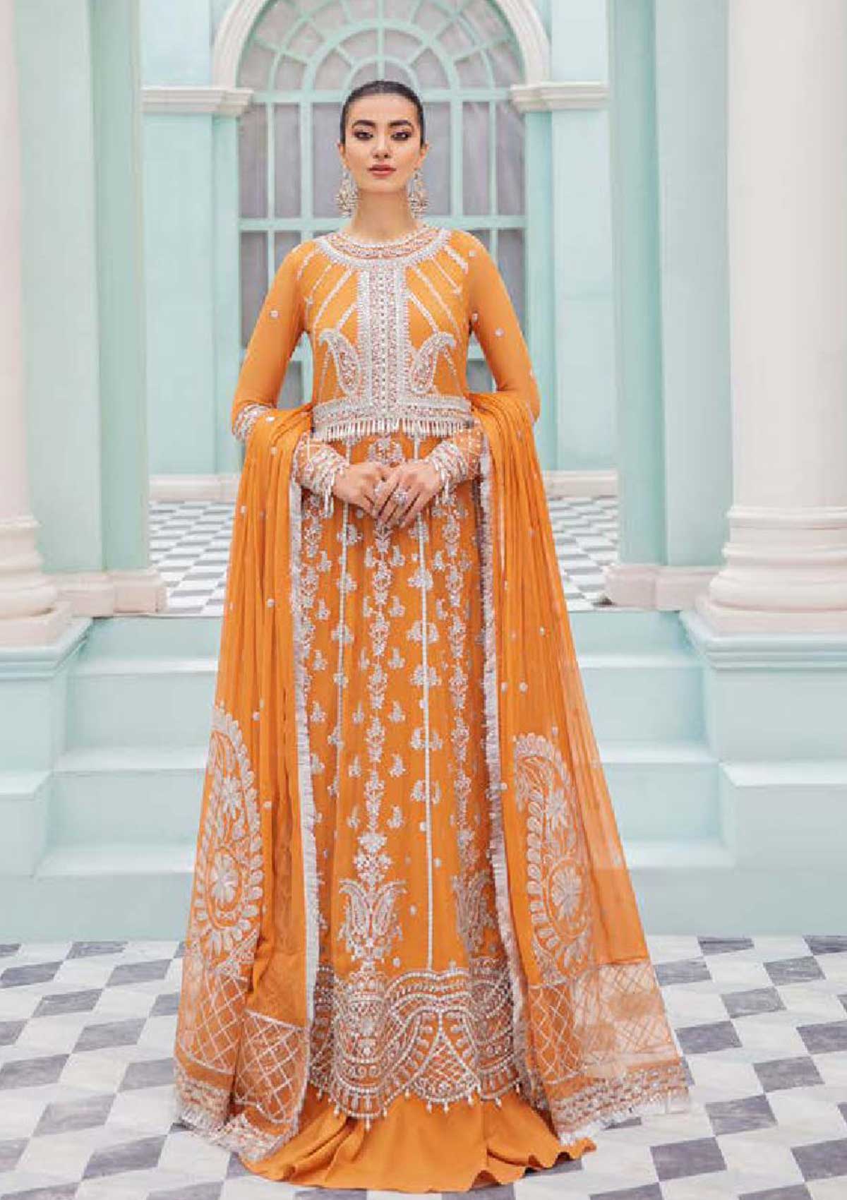 Formal Dress - Roheenaz - Kalidar - RCH-22-02 available at Saleem Fabrics Traditions