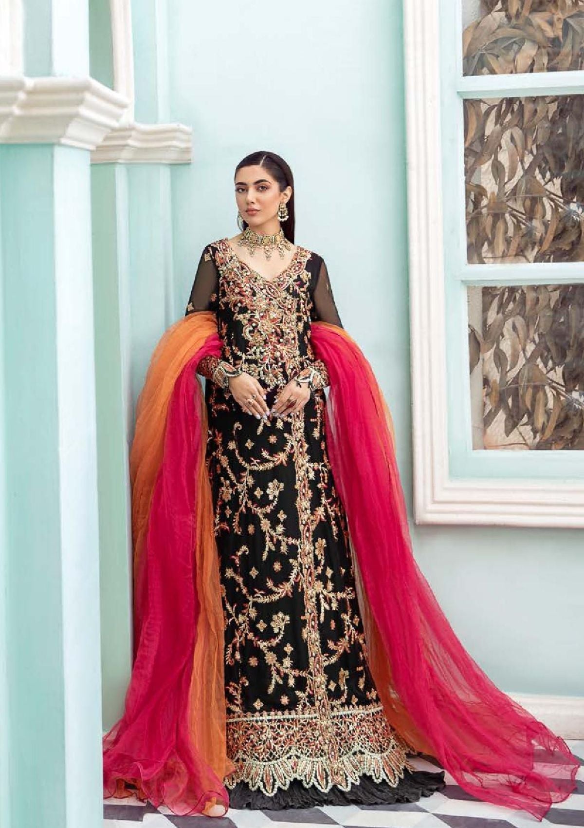 Formal Dress - Roheenaz - Kalidar - RCH-22-06 available at Saleem Fabrics Traditions