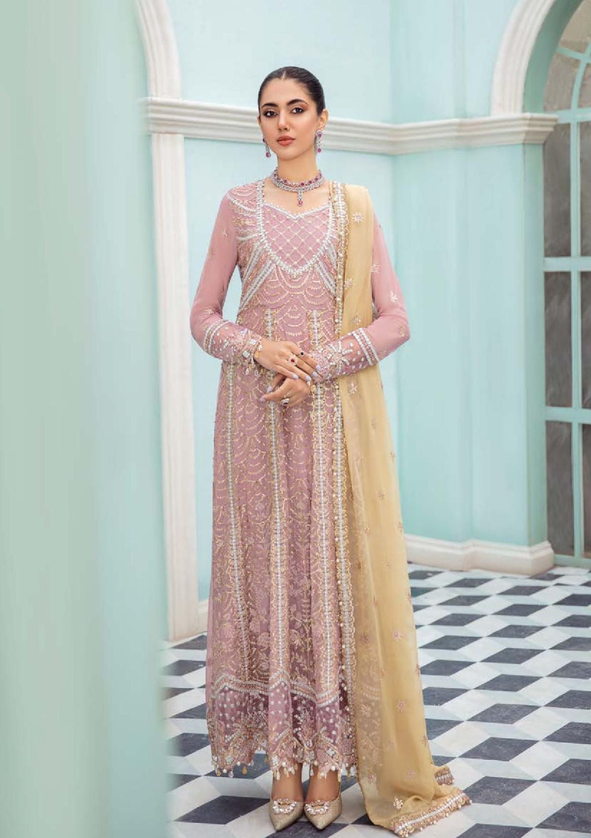 Formal Dress - Roheenaz - Kalidar - RCH-22-09 available at Saleem Fabrics Traditions