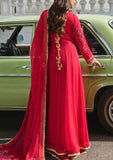 Formal Dress - Salitex - Retro Luxury Chiffon - HC#00040 (Dazzle De Rouge) available at Saleem Fabrics Traditions