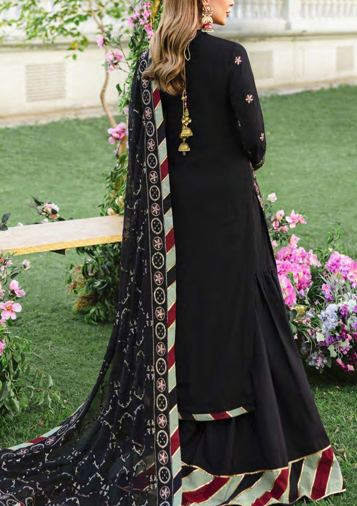 Formal Dress - Salitex - Retro Luxury Chiffon - HC#00042 (Monarch) available at Saleem Fabrics Traditions