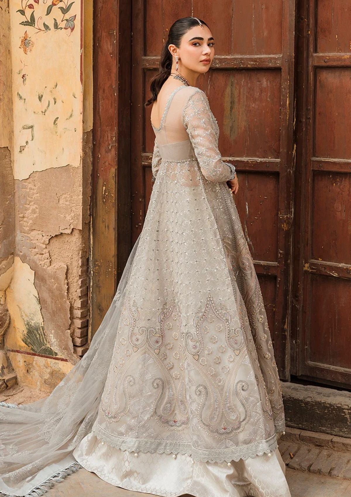 Formal Dress - Vitalia - Trousseau - Dove - D#6 available at Saleem Fabrics Traditions