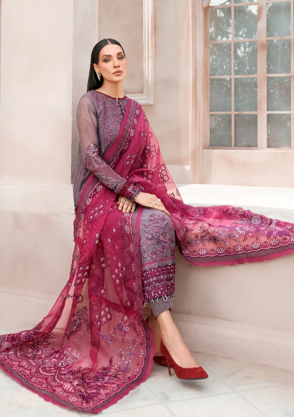 Formal Dress - Xenia - Mehfilen - ARSIA - D#4 available at Saleem Fabrics Traditions