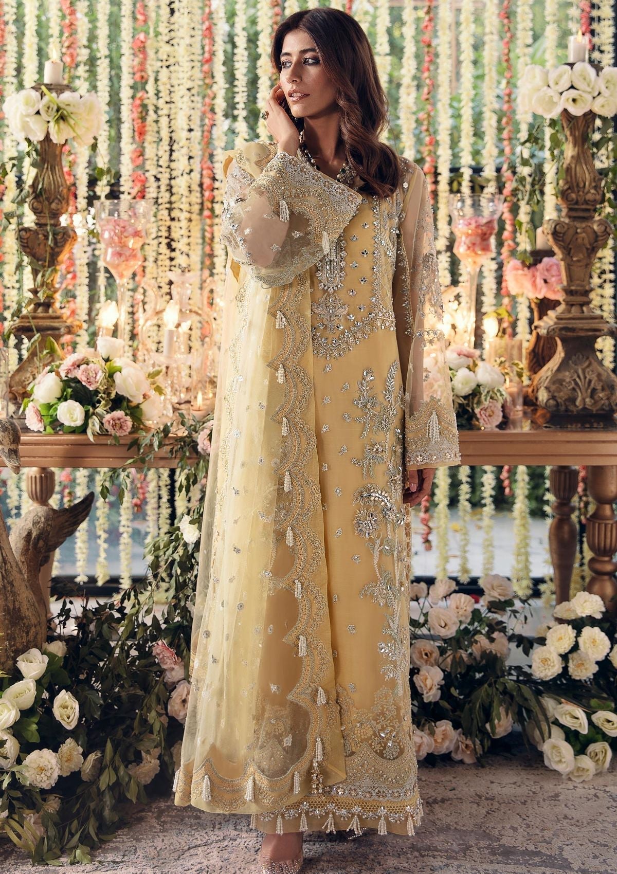 Formal Dress - Zaha - Gossamer - ASTRELLA - ZC22-05 available at Saleem Fabrics Traditions
