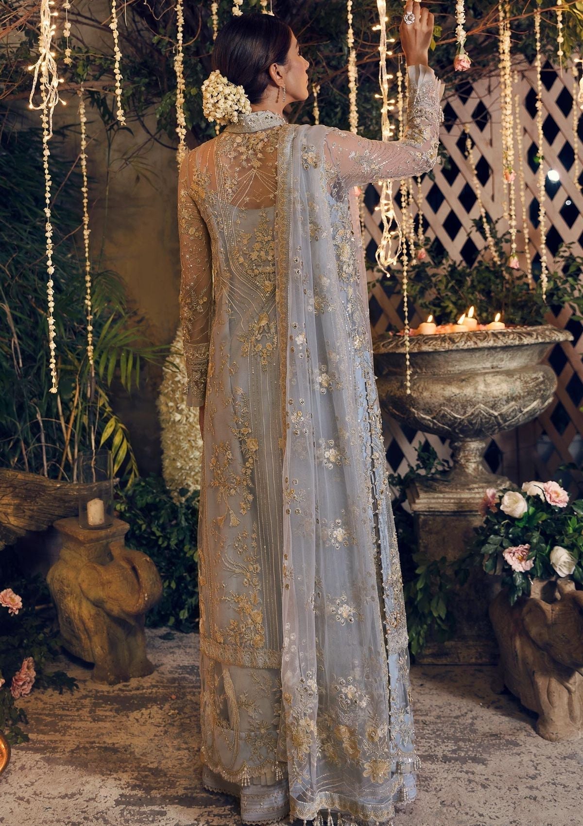 Formal Dress - Zaha - Gossamer - FOROUZAN - ZC22-01 available at Saleem Fabrics Traditions