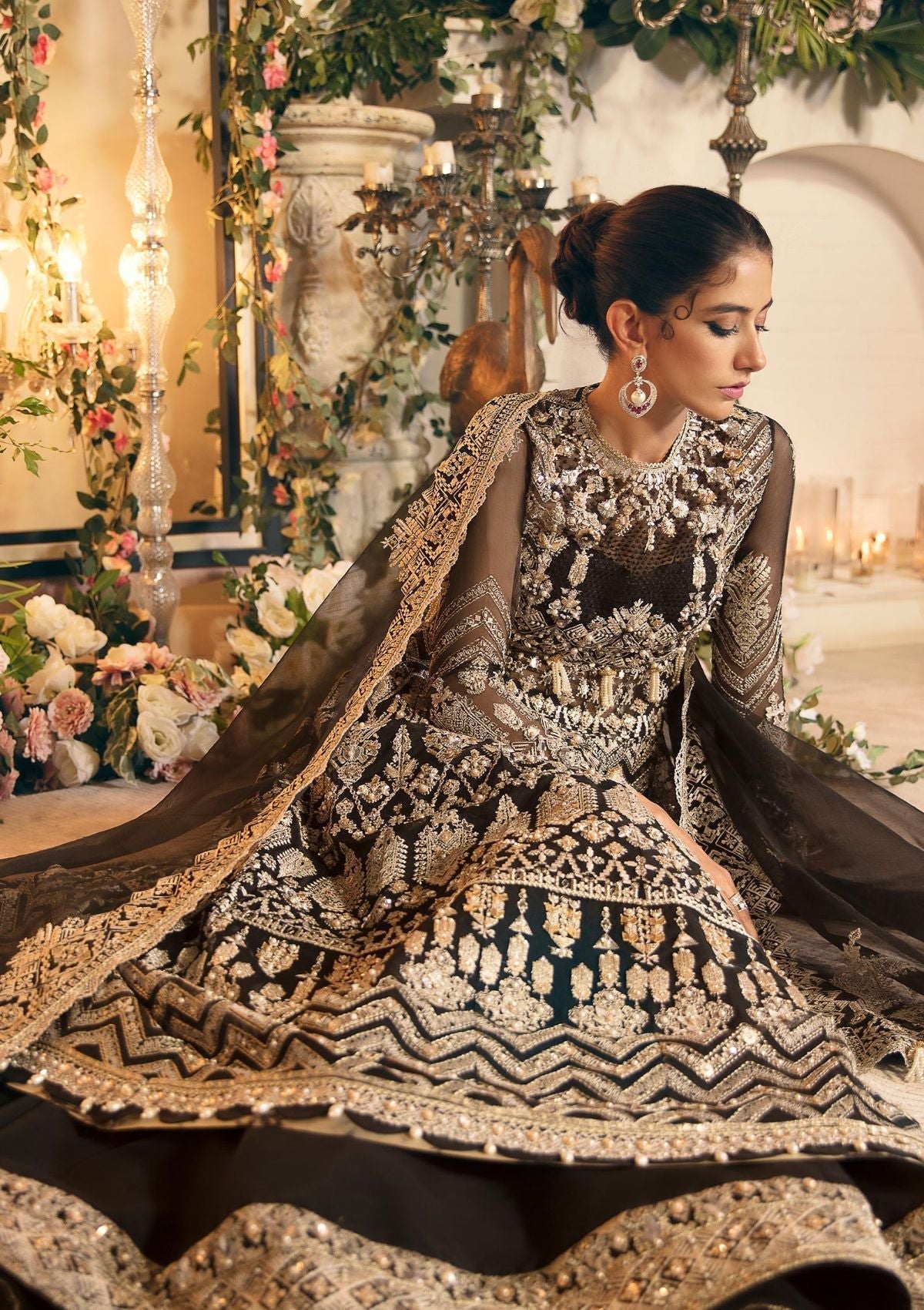 Formal Dress - Zaha - Gossamer - MANIJEH - ZC22-08 available at Saleem Fabrics Traditions
