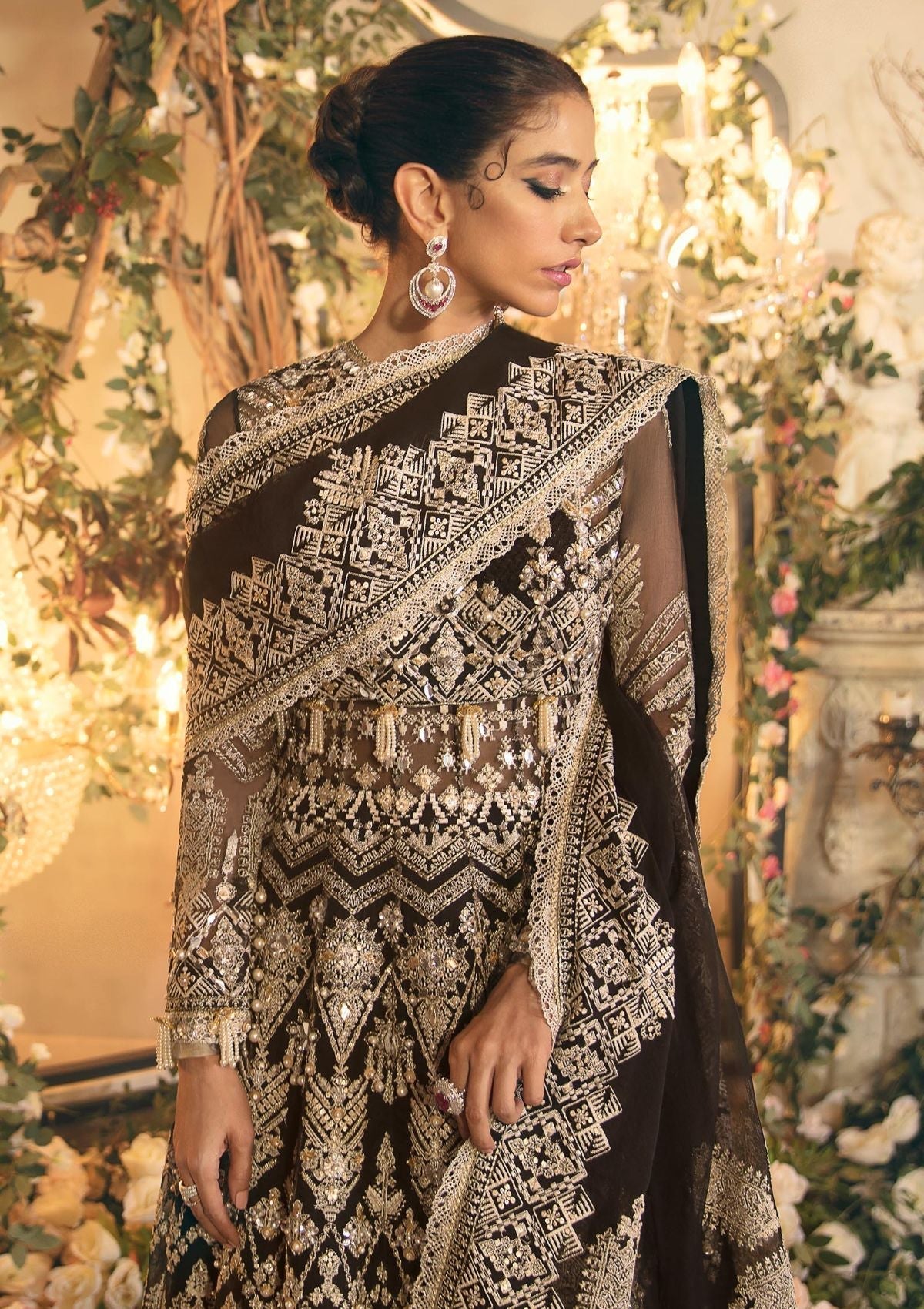 Formal Dress - Zaha - Gossamer - MANIJEH - ZC22-08 available at Saleem Fabrics Traditions