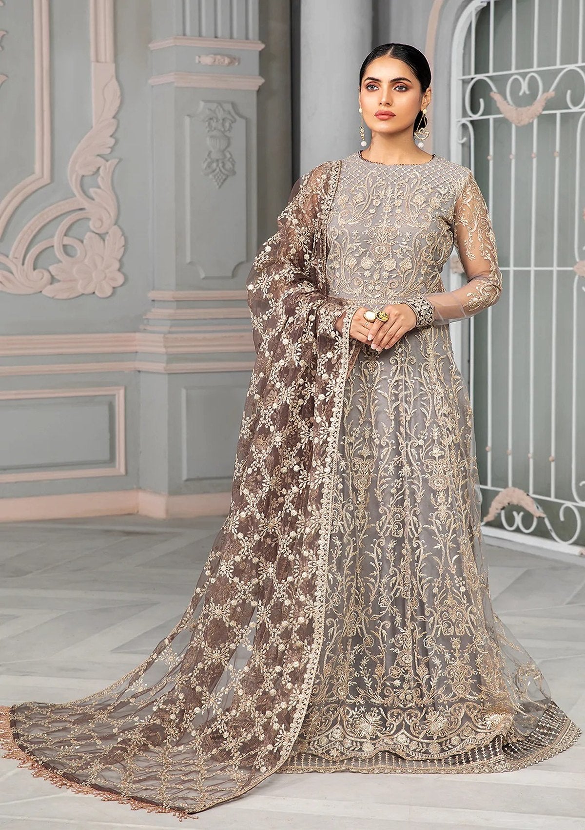 Formal Dress - Zarif - Bahaar - MERIAH - ZB#4 available at Saleem Fabrics Traditions