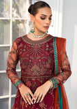 Formal Dress - Zarif - De Luxury - Chiffon - ZDL#01 (Rouche) available at Saleem Fabrics Traditions