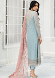 Formal Dress - Zarif - De Luxury - Chiffon - ZDL#04 (Blue Mist) available at Saleem Fabrics Traditions