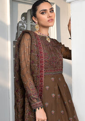 Formal Dress - Zarif - De Luxury - Chiffon - ZDL#05 (Hazel Wood) available at Saleem Fabrics Traditions