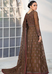 Formal Dress - Zarif - De Luxury - Chiffon - ZDL#05 (Hazel Wood) available at Saleem Fabrics Traditions