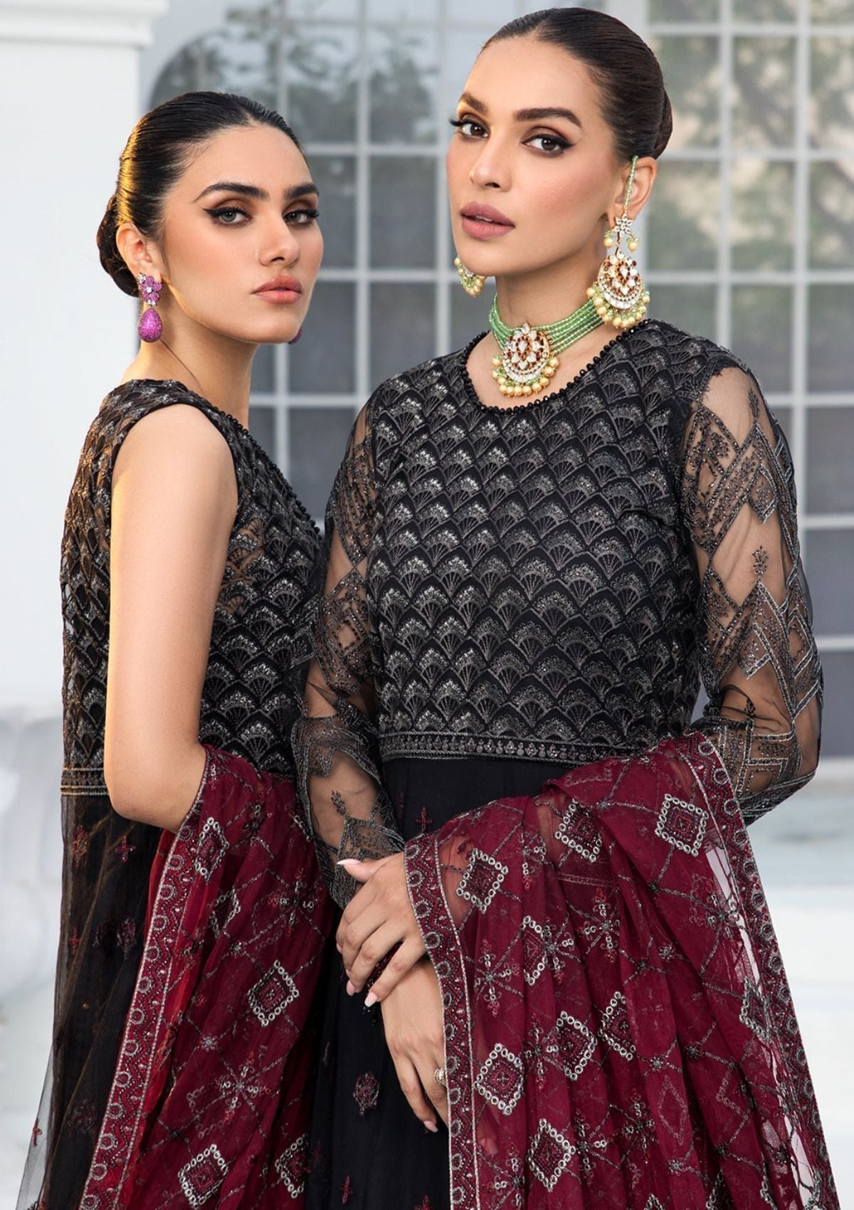 Formal Dress - Zarif - De Luxury - Chiffon - ZDL#07 (Salena) available at Saleem Fabrics Traditions